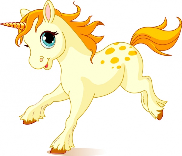 myth unicorn icon cute cartoon character sketch