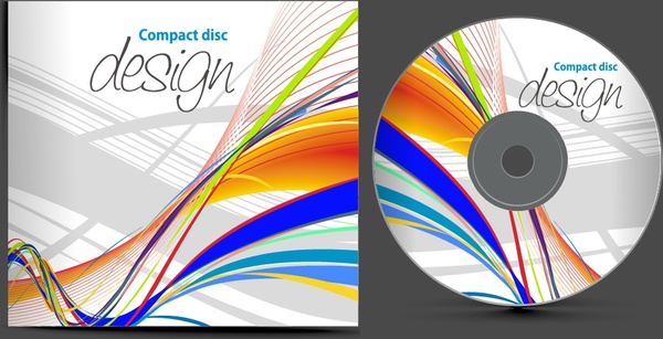 cd background template colorful abstract dynamic lines decor