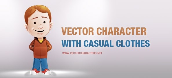 vector character with casual clothes