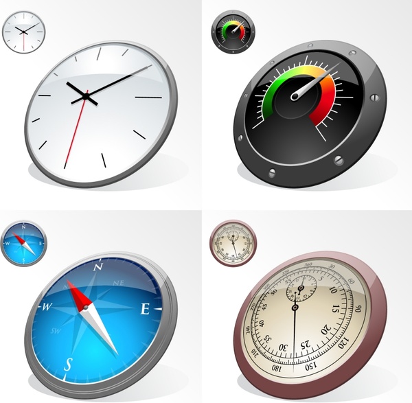 speedometer icons shiny modern 3d sketch