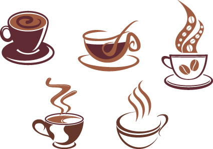 vector coffee icons design elements 