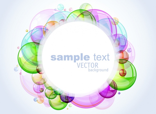 vector colorful bubbles background glow