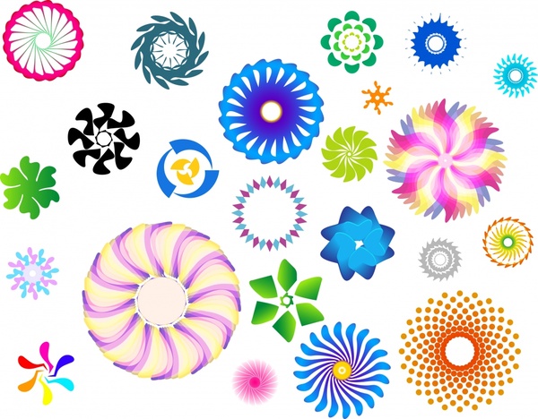 kaleidoscope design elements colorful rotating circles decor