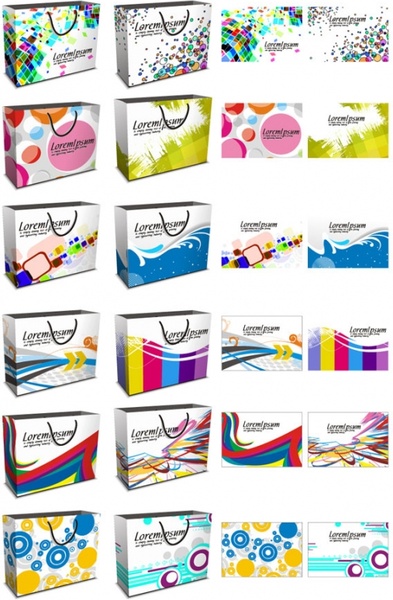 vector colorful shopping bags