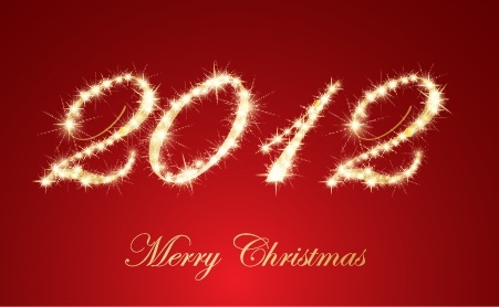 2012 christmas banner template sparkling fire numbers sketch