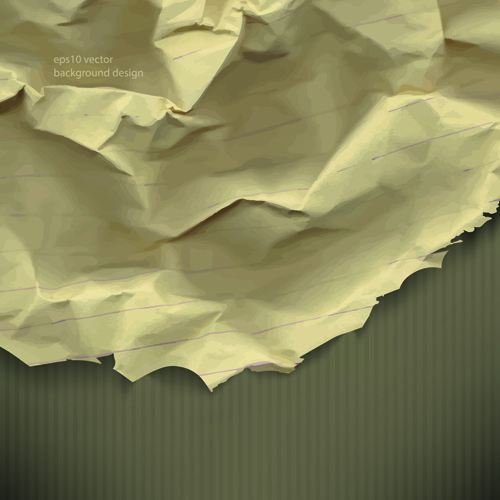 vector crumpled paper background set