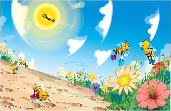 Cartoon bee free vectors newest