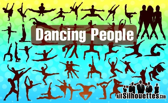 Vector Dancing Silhouettes