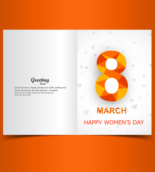 vector design for womens day greeting card for element colorful design