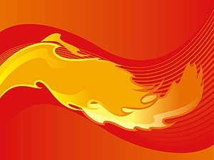 vector dynamic lines and fire