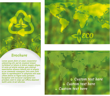 vector ecology brochure cover template