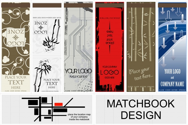 corporate card templates flat vertical design modern classic