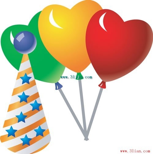 vector festive balloons love
