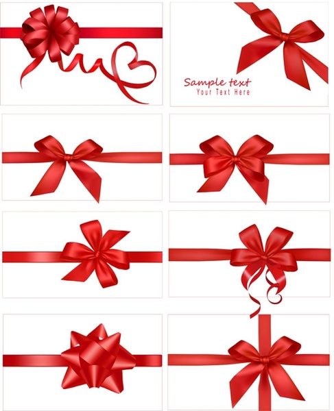 vector festive gift bow