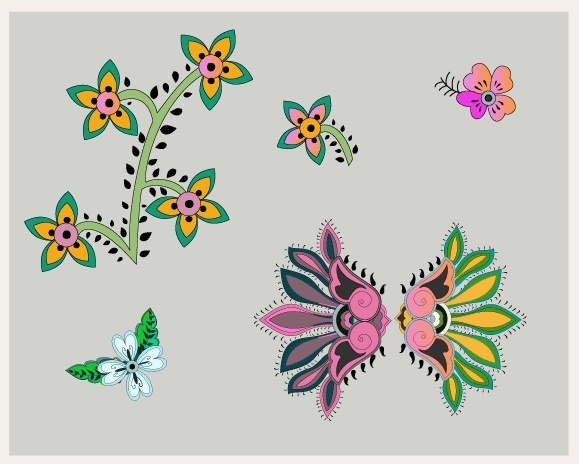 vector flowers 