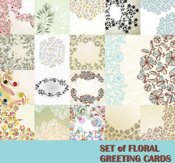 Vector Flowers Pattern background