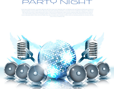 vector flyer summer night party design