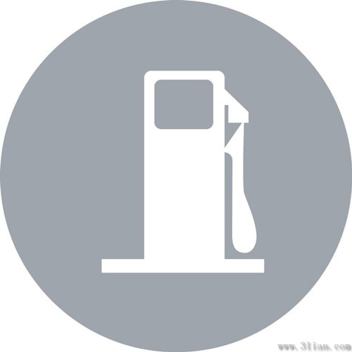 vector gas station icon gray background