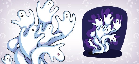 vector ghosts illustration