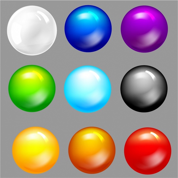 Vector Glass orb buttons