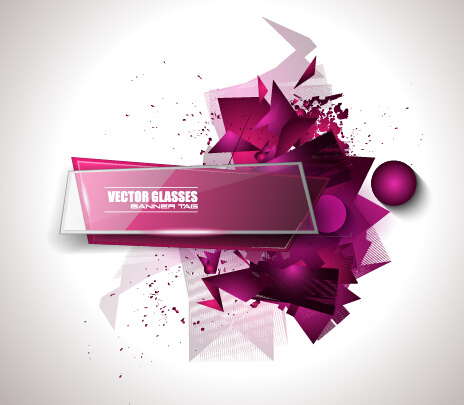 Download Vector glasses banner with modern background Free vector ...