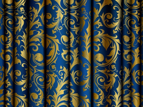 curtain background colored traditional pattern decor 3d design