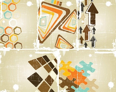 grungy abstract backgrounds colorful retro style