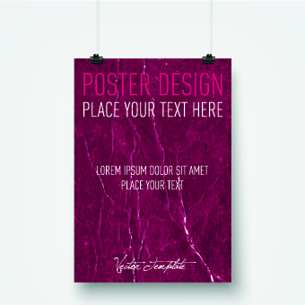 vector hanging poster design graphics
