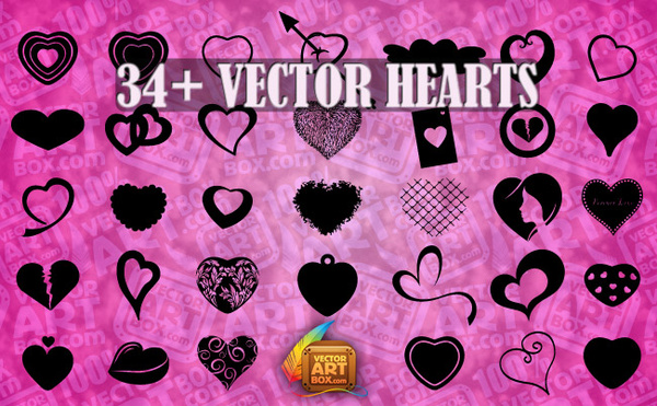Download Swirl heart silhouette vector art free vector download ...