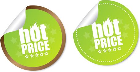 vector hot price stickers design