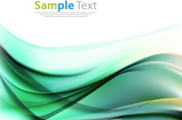 vector illustration of abstract green waves background