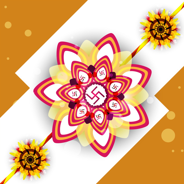 vector illustration of card colorful raksha bandhan festival design