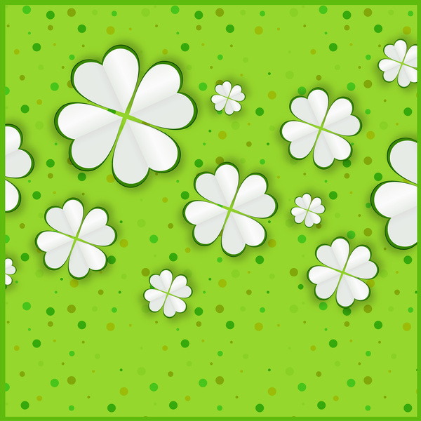 vector illustration of white flowers on green background