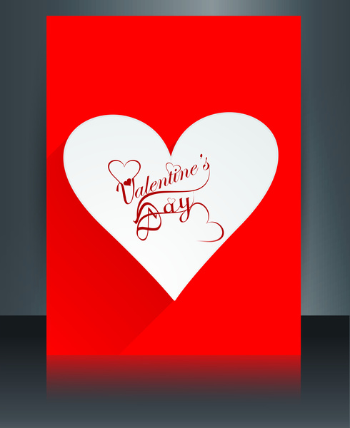 vector illustrations valentines day for brochure template heart colorful background