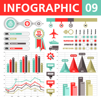vector infographics and chart set 