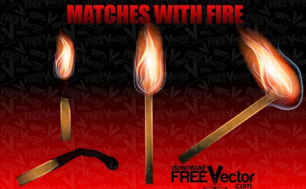 Vector Matches With Fire