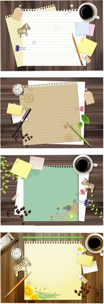 note paper background templates colored modern design