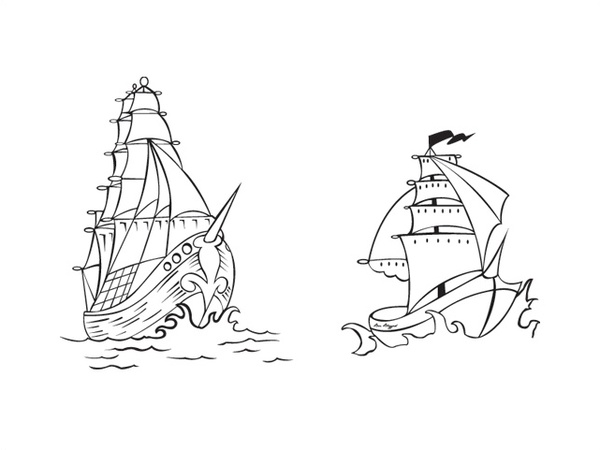 
								Vector Pirate Ships							