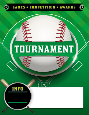 vector poster sports tournament design set
