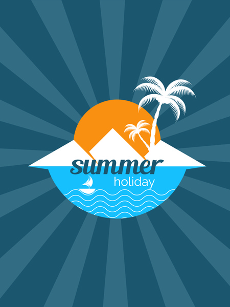 vector poster summer holidays design