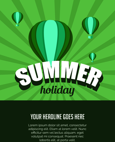 vector poster summer holidays design