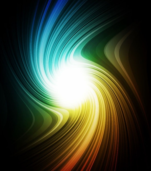 Vector Rainbow Swirl Background