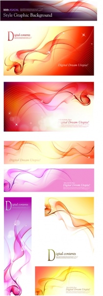 abstract background templates sparkling 3d wavy decor