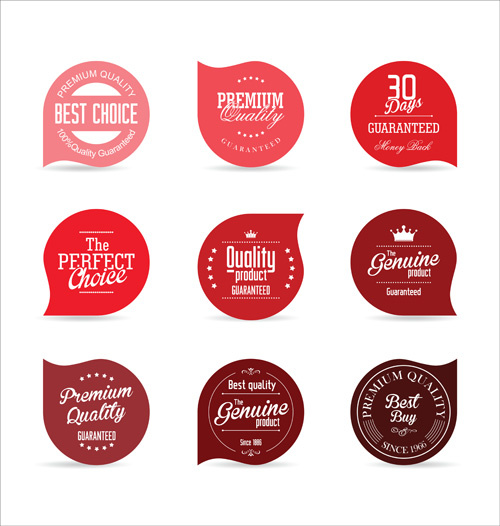 vector retro badges design set