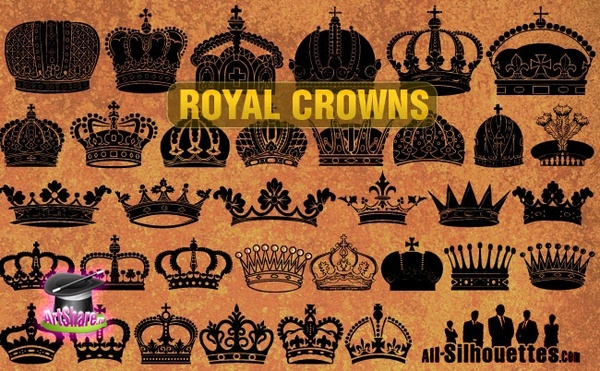 Vector Royal Crowns