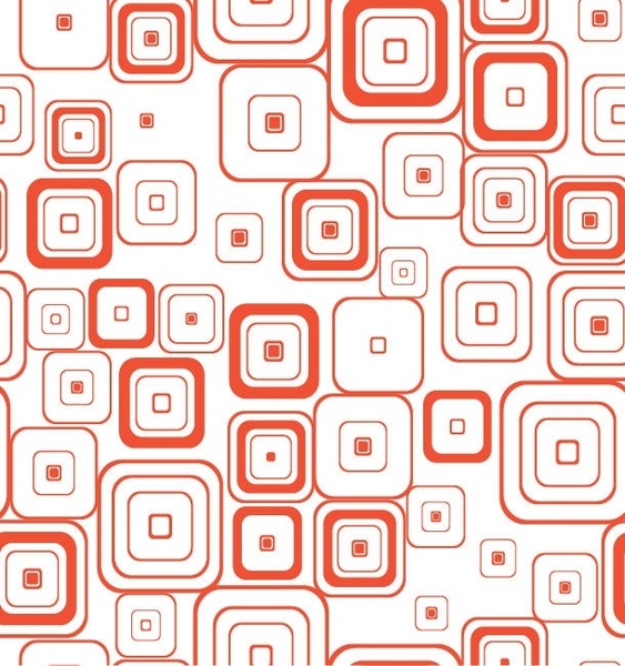 Vector Seamless Retro Pattern With Rounded Squares
