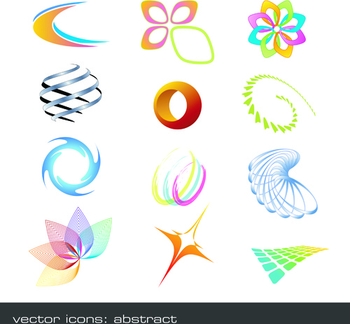 vector set of abstract logos