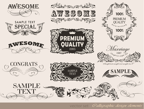 Download Calligraphic design elements free vector download (37,997 Free vector) for commercial use ...