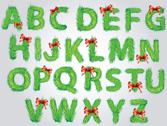 vector set of creative letters design element 
