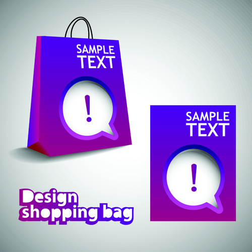 vector set of creative shopping bags design elements